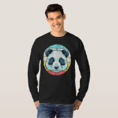 T-shirt China Wildlife Zoo Animal Panda Bear Head Retro Fo (Devant entier)