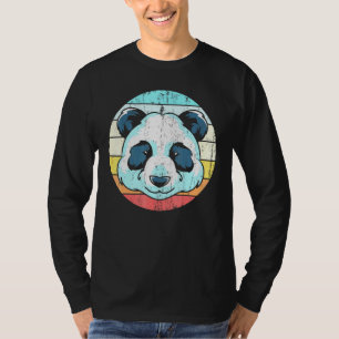 T-shirt China Wildlife Zoo Animal Panda Bear Head Retro Fo