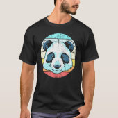 T-shirt China Wildlife Zoo Animal Panda Bear Head Retro Fo (Devant)