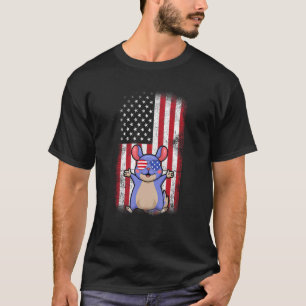T-shirt Chinchilla American Flag Boys Filles Hommes Femmes