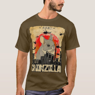 T-shirt Chinchilla Chinzilla Retro Chinchilla Loin Funn