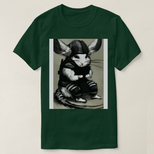 T-shirt Chinchilla en costume ninja 2 (Design devant)