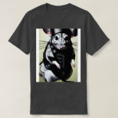 T-shirt Chinchilla en costume ninja 3 (Design devant)