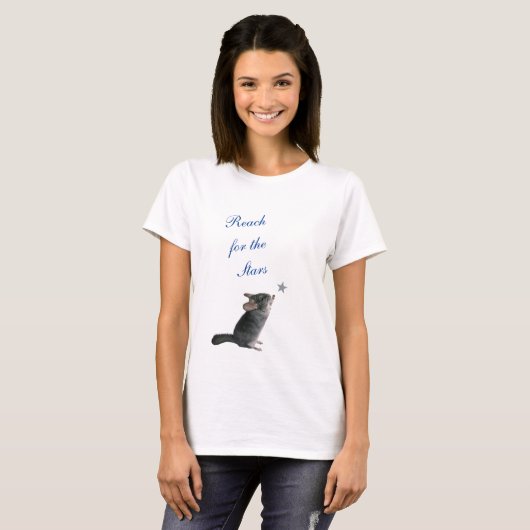 T-shirt Chinchilla en quête d'une étoile (Devant entier)