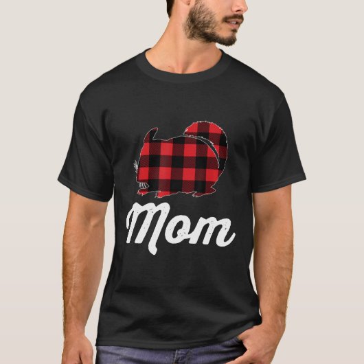 T-shirt Chinchilla Mom Lover Red Plaid Rodent Pet Owner Ga (Devant)