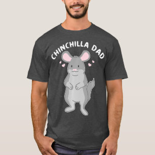 T-shirt Chinchilla Papa Funny Animal Animal Animal Pet Pè