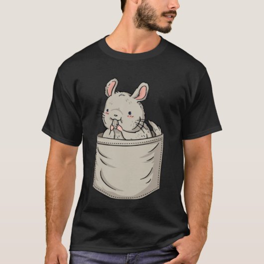 T-shirt Chinchilla poche poitrine longue queue Chinchilla (Devant)