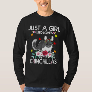 T-shirt Chinchilla Pour Les Femmes Juste Une Fille Qui Aim