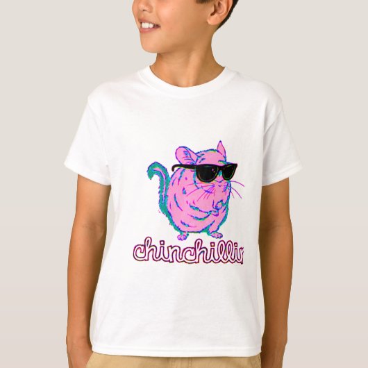 T-shirt Chinchilla rose au néon de Chinchillin (Devant)