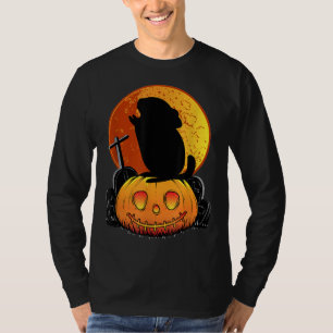 T-shirt Chinchilla Sur Citrouille hurle Sur Lune Fun Hallo
