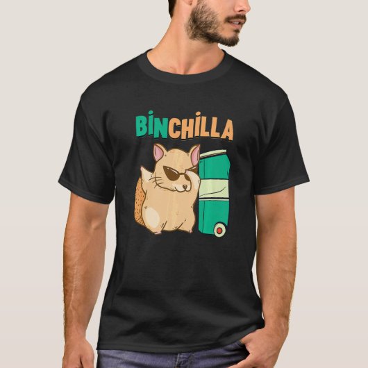 T-shirt Chinchilla Trashbin Danse Chinchilla Pet Sunglass (Devant)