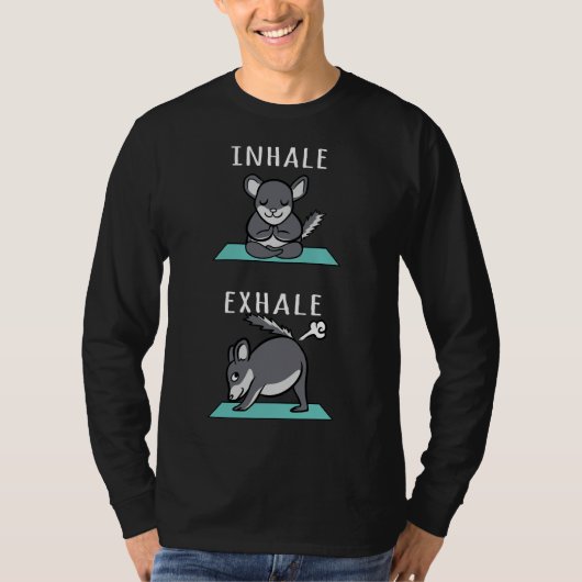 T-shirt Chinchilla Yoga Inhale Exhale (Devant)