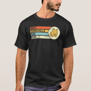 T-shirt Chinchillas Meilleur Papa Jamais Rétro Vintage Ani