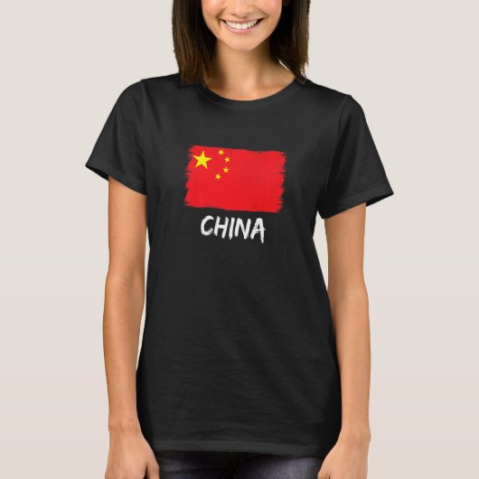T-shirt Chine : drapeau chinois (Devant)