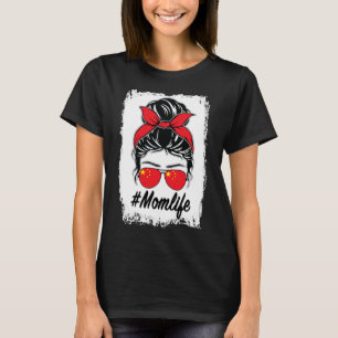 T-shirt Chine Drapeau chinois Maman Messager Bun Maman Vie