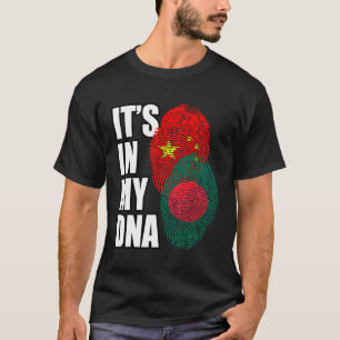 T-shirt Chine Et Bangladesh Mélangent L'ADN Drapeau Patrim