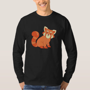 T-shirt Chine Forêt Faune Animal mignon Panda Rouge