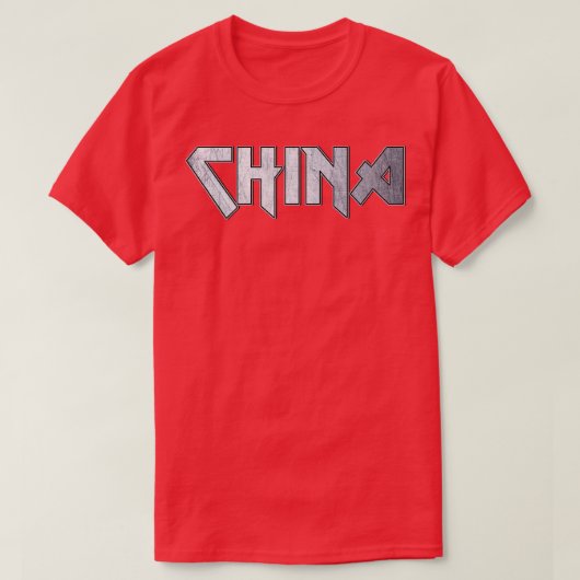 T-shirt Chine métal lourd (Design devant)