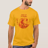 T-shirt Chine New Year Rabbit 2023 Gold Foil Rouge moderne (Devant)