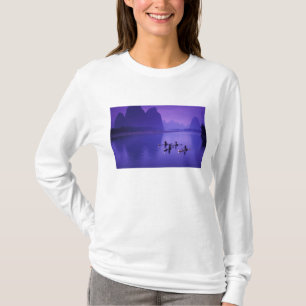 T-shirt Chine, rivière Li. Pêcheurs au cormoran.