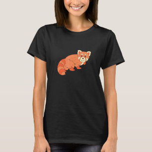 T-shirt Chine Rouge Panda Faune Forêt Animal Chine Rouge