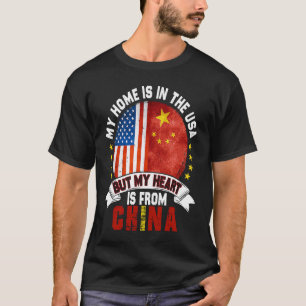 T-shirt Chinese American Patriot Heart provient du drapeau