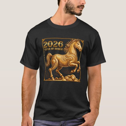 T-shirt Chinese New Year of The Horse Chinese Zodiac Year  (Devant)