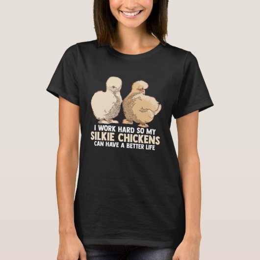T-shirt Chinese Silk Silkie Chicken Farmer Animal (Devant)