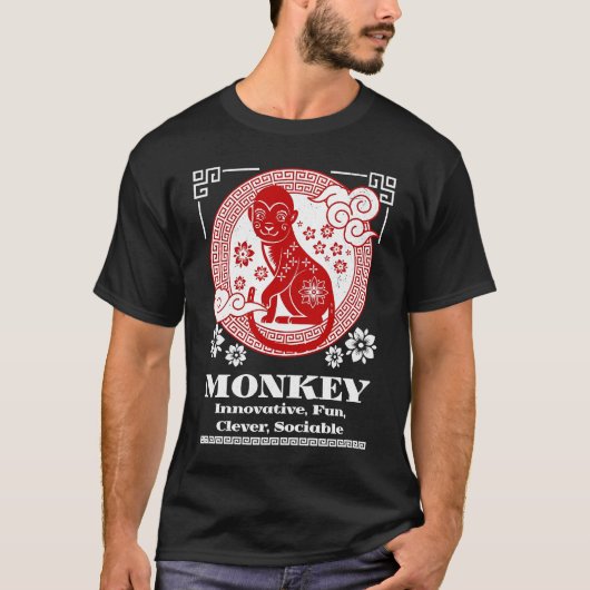 T-shirt Chinese Zodiac Monkey Personality (Devant)