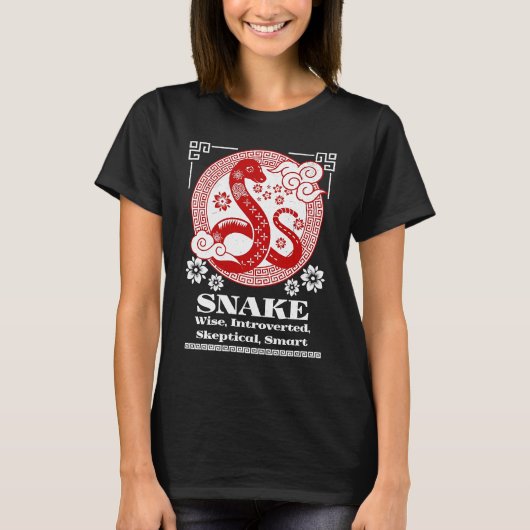 T-shirt Chinese Zodiac Snake Personality (Devant)