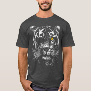T-shirt Chinois Bandits Bengale Tigre Pirate Eye 1