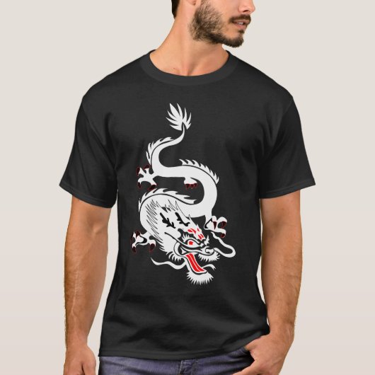 T-shirt chinois de dragon (Devant)