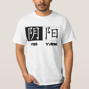 T-shirt chinois de symboles de Yin Yang