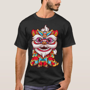T-shirt chinois Lion Dance_ T-shirt chinois Lion_