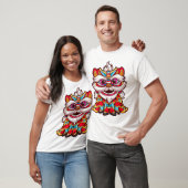 T-shirt chinois Lion Dance_ T-shirt chinois Lion_ (Unisexe)