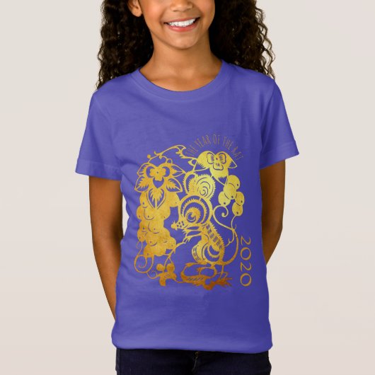 T-Shirt Chinois Rat personnalisé Année Graphe Anniversaire (Devant)