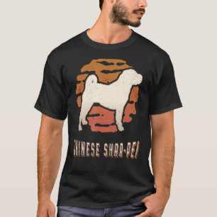 T-shirt Chinois Shar Pei Vintage Retro Classic Chien couch