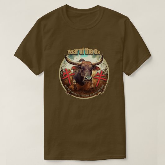 T-shirt chinois Zodiac "Ox" (Design devant)