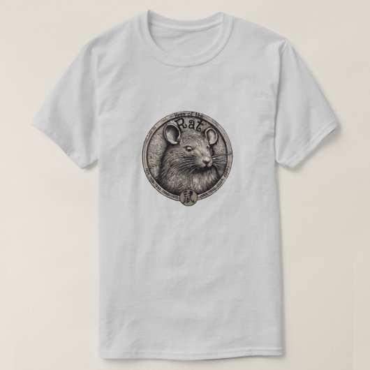 T-shirt chinois Zodiac "Rat" (Design devant)