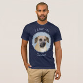 T-shirt Chinook (Oreilles Laissées) Peinture - Art Chien o (Devant entier)
