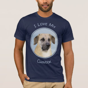 T-shirt Chinook (Oreilles Laissées) Peinture - Art Chien o