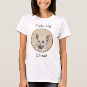 T-shirt Chinook (Oreilles Pointées) Peinture - Art Chien o