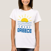 T-shirt Chios Grèce Sunshine And Sea Waves Femmes (Devant)