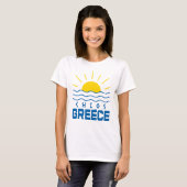 T-shirt Chios Grèce Sunshine And Sea Waves Femmes (Devant entier)