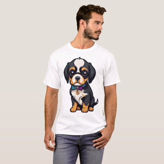T-shirt 🐾 chiot (Devant entier)