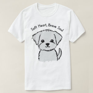 T-shirt Chiot à l'âme courageuse et au cœur tendre