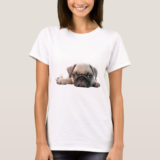 T-shirt chiot adorable de carlin (Devant)