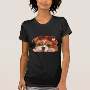 T-shirt Chiot anglais de bouledogue