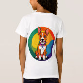 T-Shirt Chiot animé mignon avec collier (Dos)