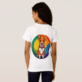 T-Shirt Chiot animé mignon avec collier (Dos entier)